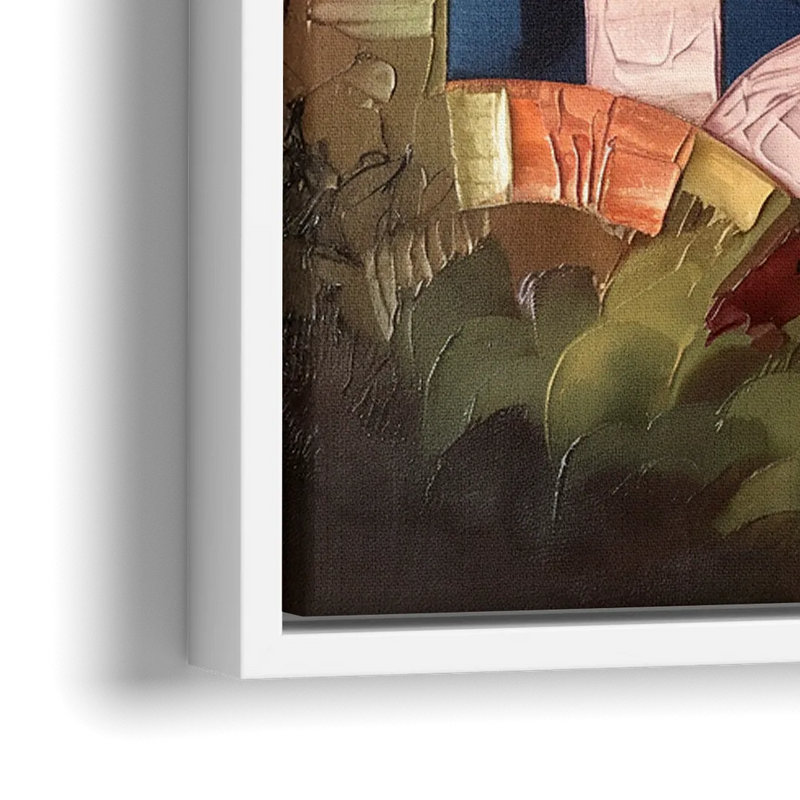 Huntsville Modern Cityscape - Close-Up White Frame Canvas