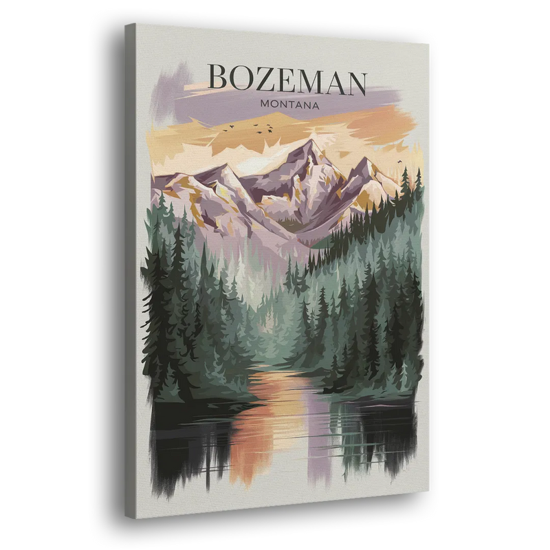 Bozeman Montana Wilderness - Canvas Print Art Sides