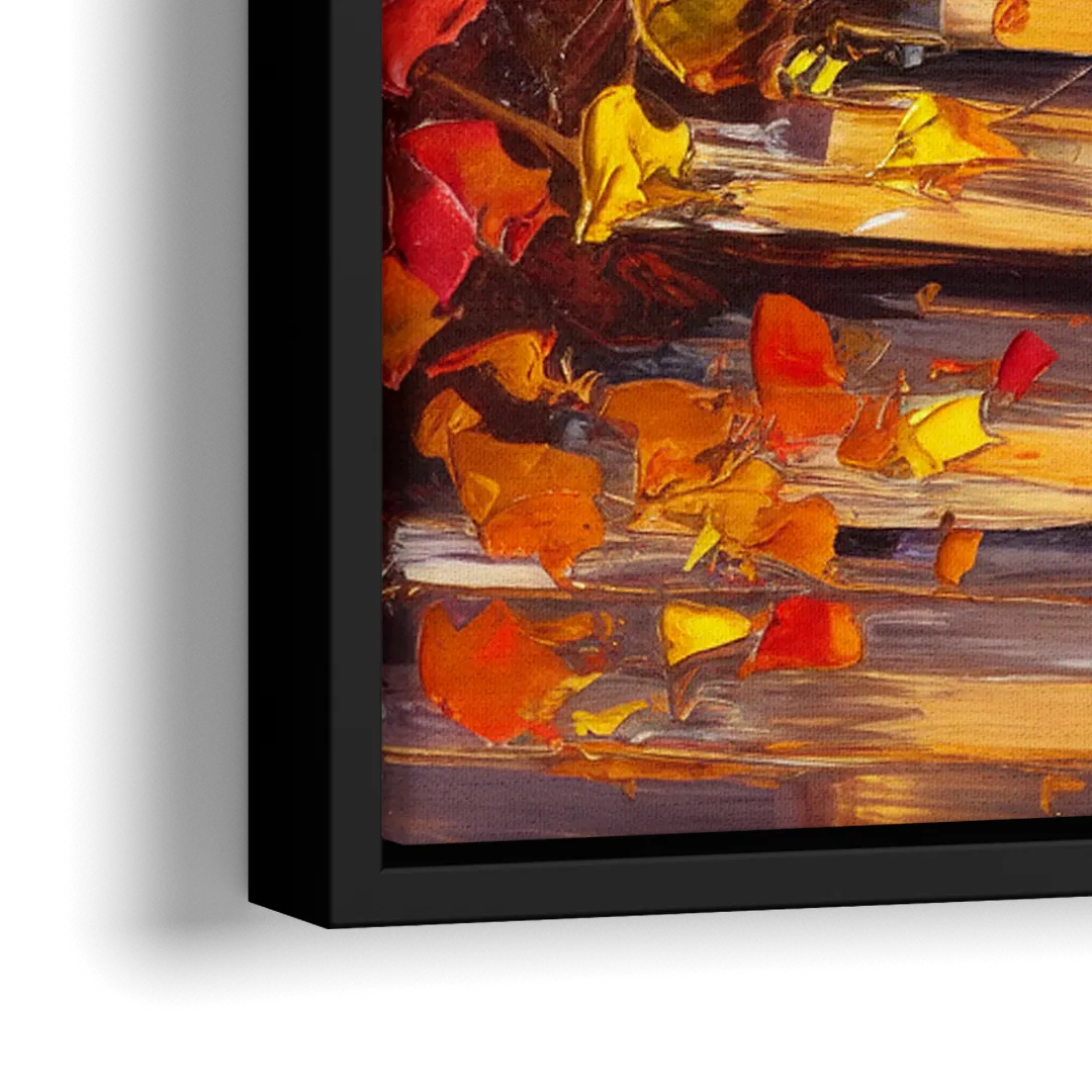 Madison Arboretum Trails - Close-Up Black Frame Canvas