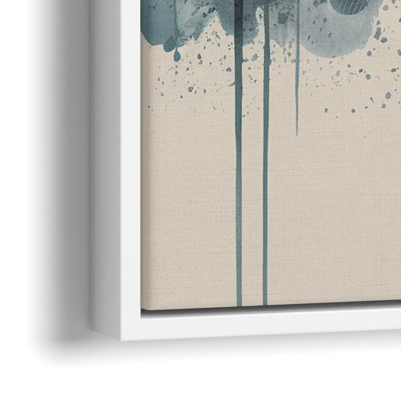 Buffalo Skyline in Autumn - Close-Up White Frame Canvas