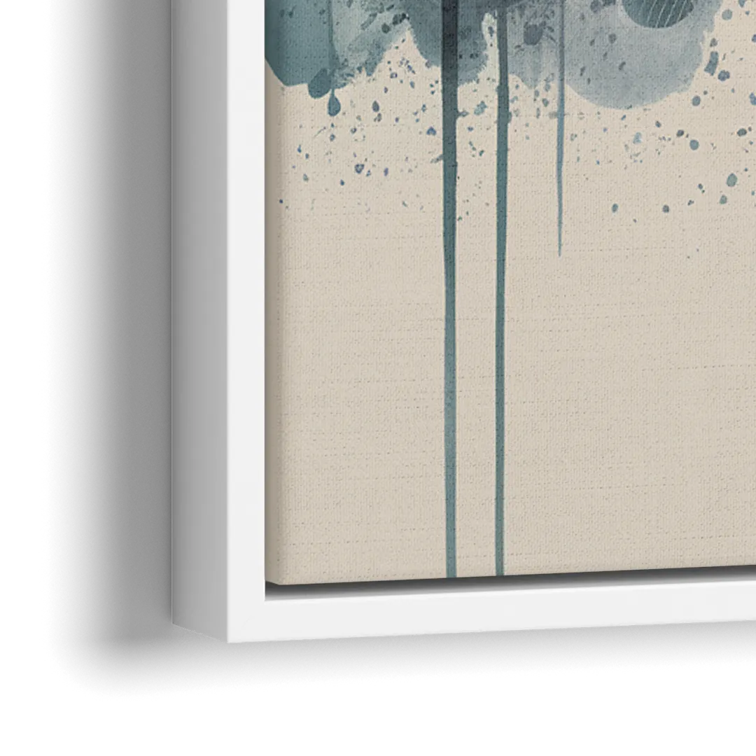 Buffalo Skyline in Autumn - Close-Up White Frame Canvas