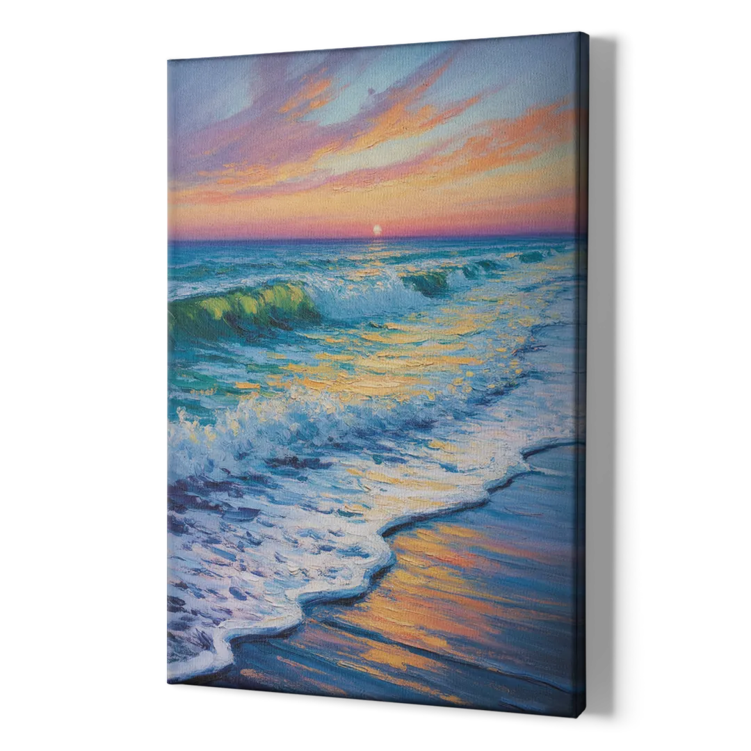 Pacific Shores Sunset - Canvas Print Art Sides