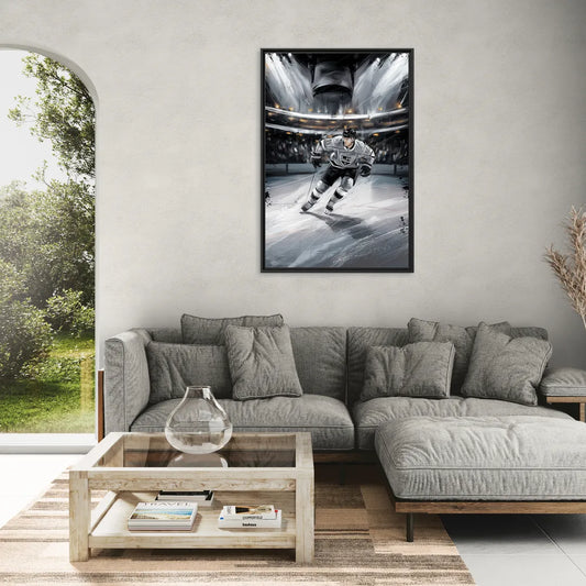 Los Angeles Kings Ice Hockey - Living Room Black Frame Canvas