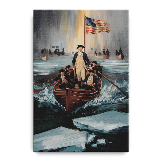 George Washington Crossing Delaware - Canvas Wall Art