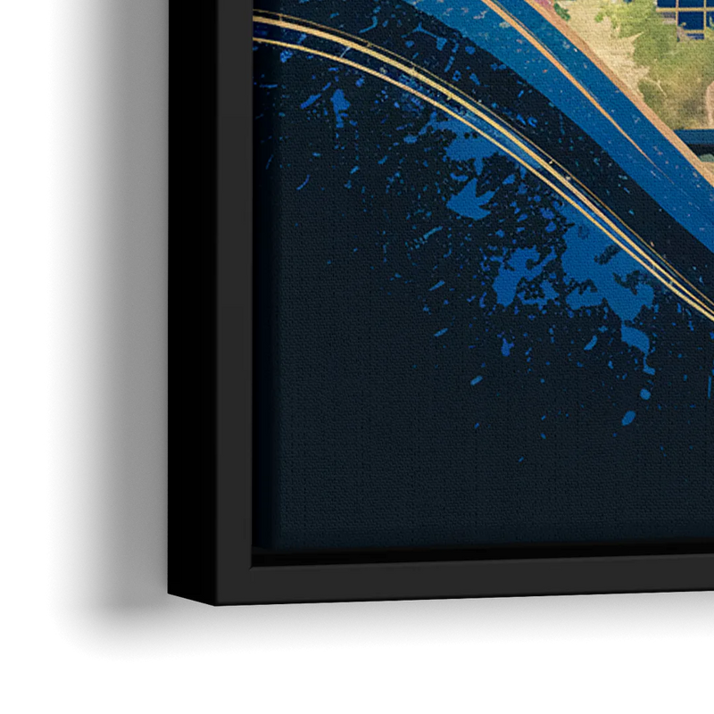 Boise State Skyline - Close-Up Black Frame Canvas