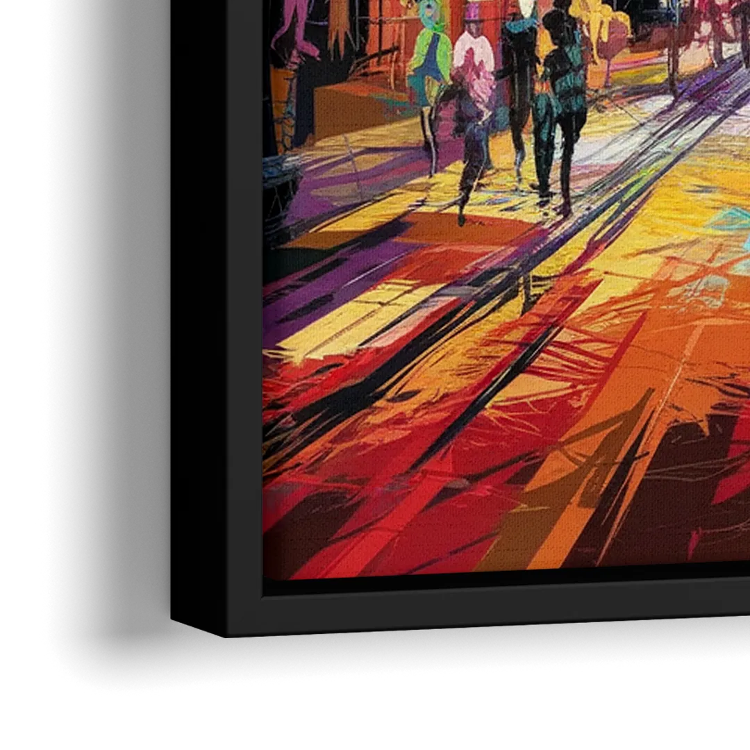 Houston Street Art Culture - Close-Up Black Frame Canvas