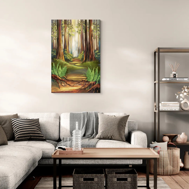 Big Sur Redwood Forest - Canvas Wall Art Living Room