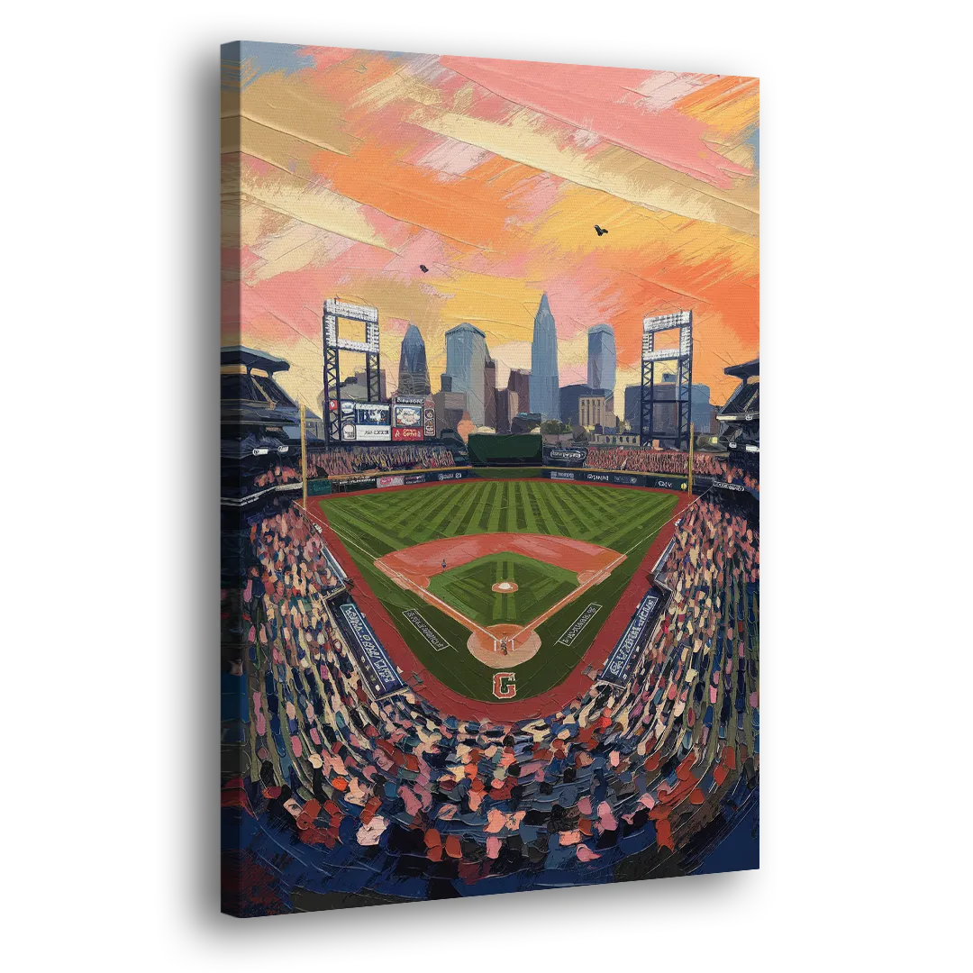 Cleveland Guardians Baseball Field - Canvas Print Art Sides