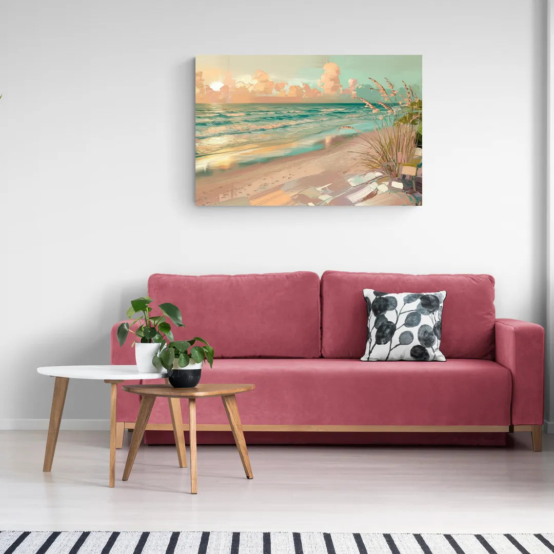 Hilton Head Island Oceanfront Sunrise - Canvas Wall Art Living Room