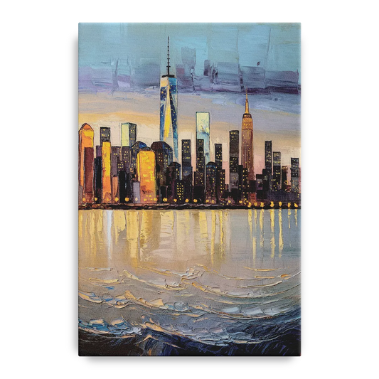 New York City Hudson River View - Canvas Wall Art