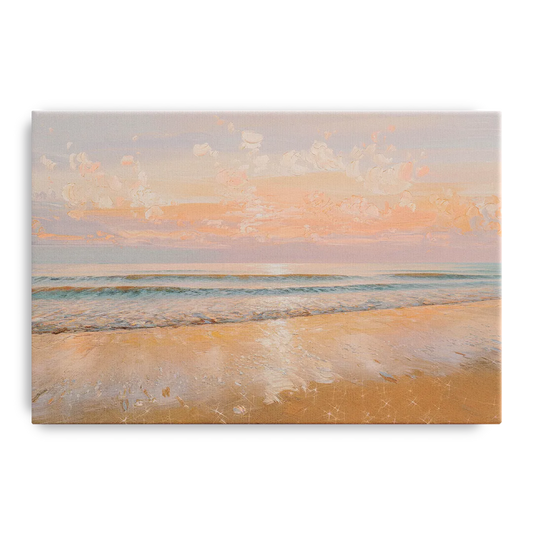 Seaside Waves And Sand - Canvas Wall Art