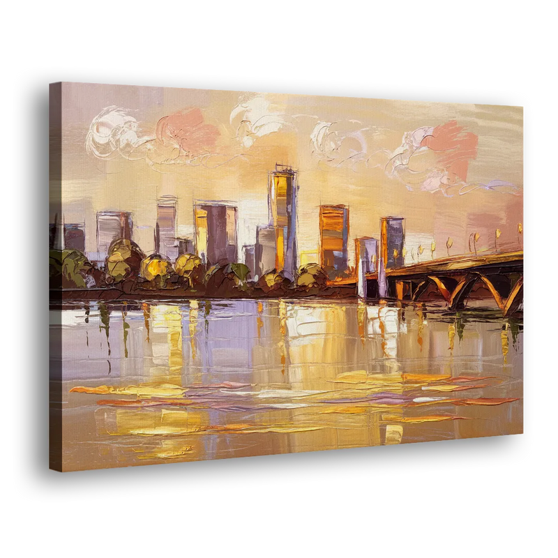 Baton Rouge Mississippi River View - Canvas Print Art Sides