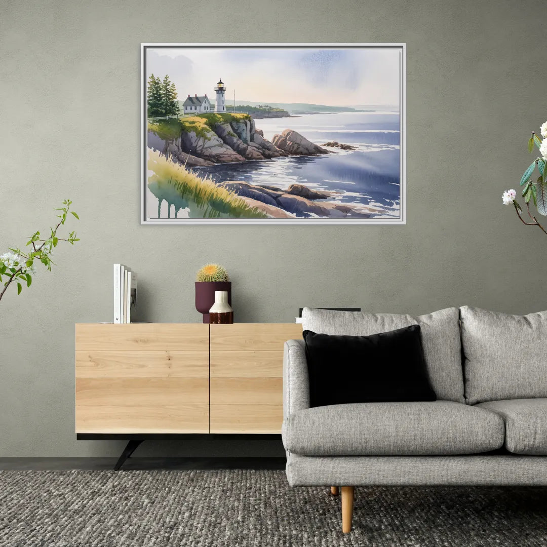 Nova Scotia Serenity - Living Room White Frame Canvas