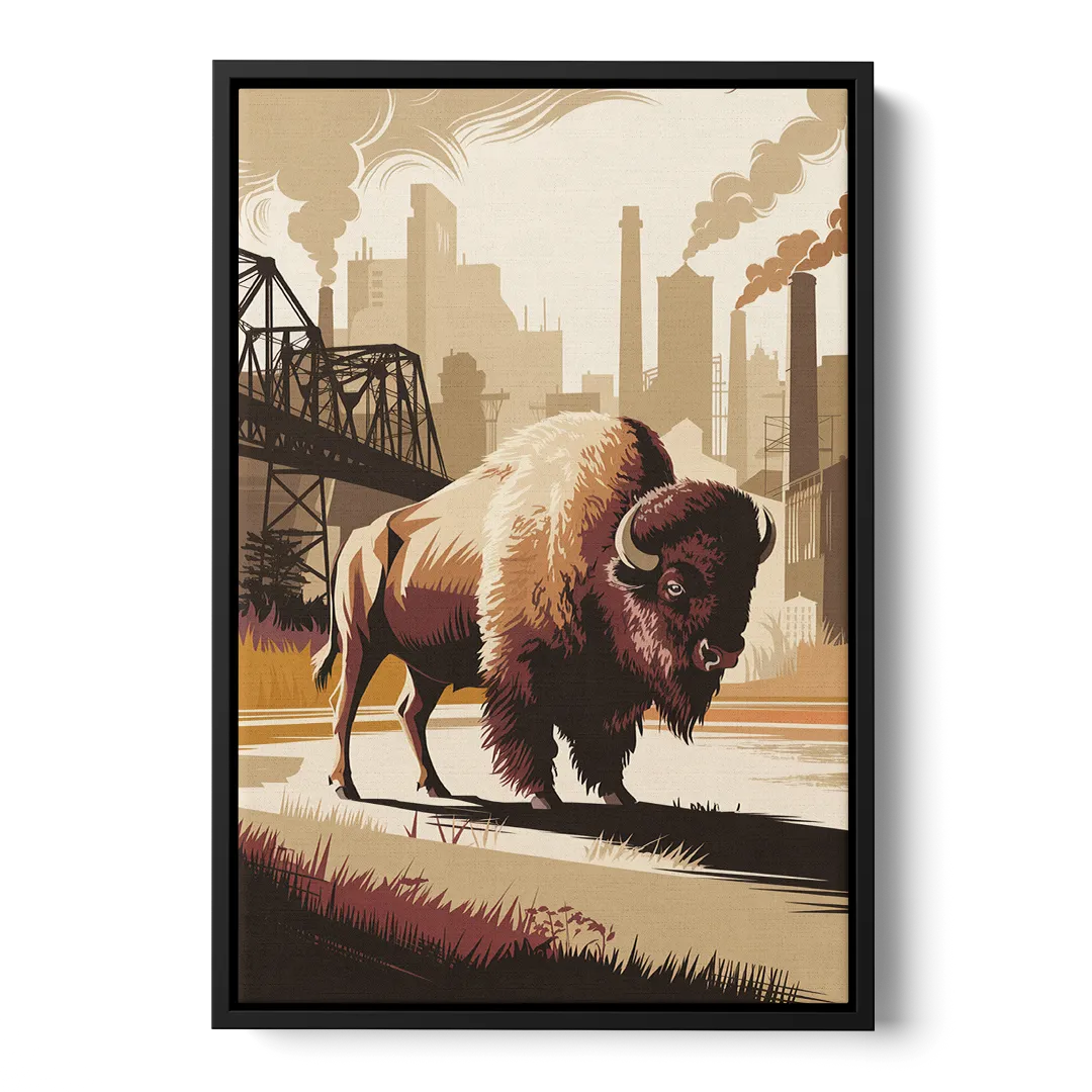 Buffalo Industrial Heritage - Black Frame Canvas