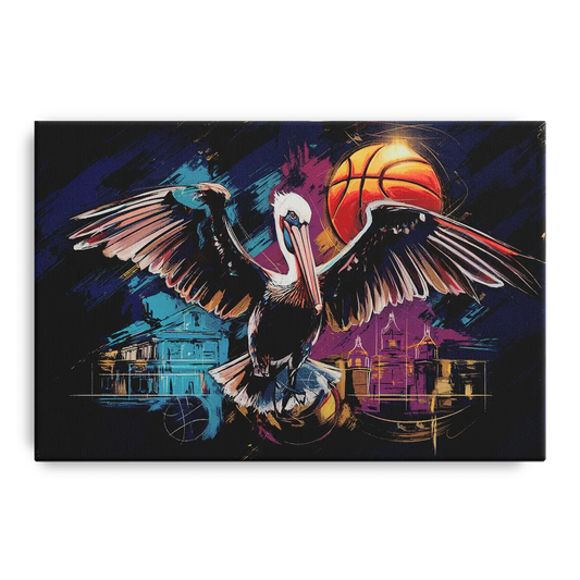 New Orleans Pelicans Basketball Spirit - Canvas Wall Art