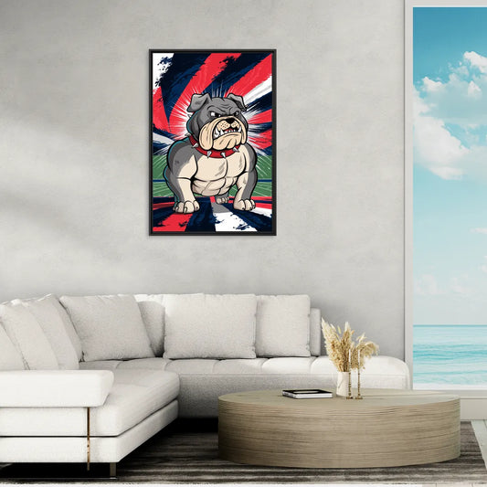 Fresno State Bulldogs Pride - Living Room Black Frame Canvas