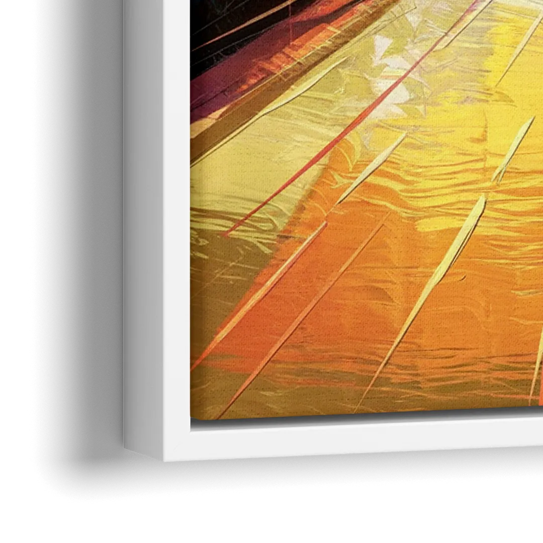 Atlanta Skyline and Peachtree Street - Close-Up White Frame Canvas