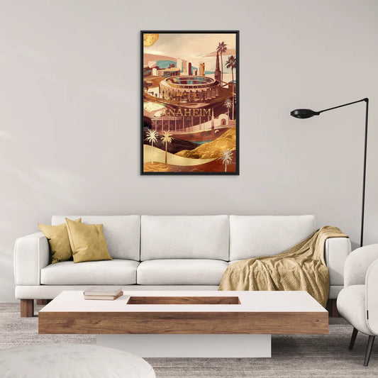 Anaheim Historic Landmarks - Living Room Black Frame Canvas