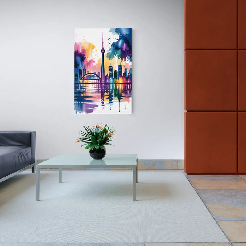 Toronto City Lights - Canvas Wall Art Living Room