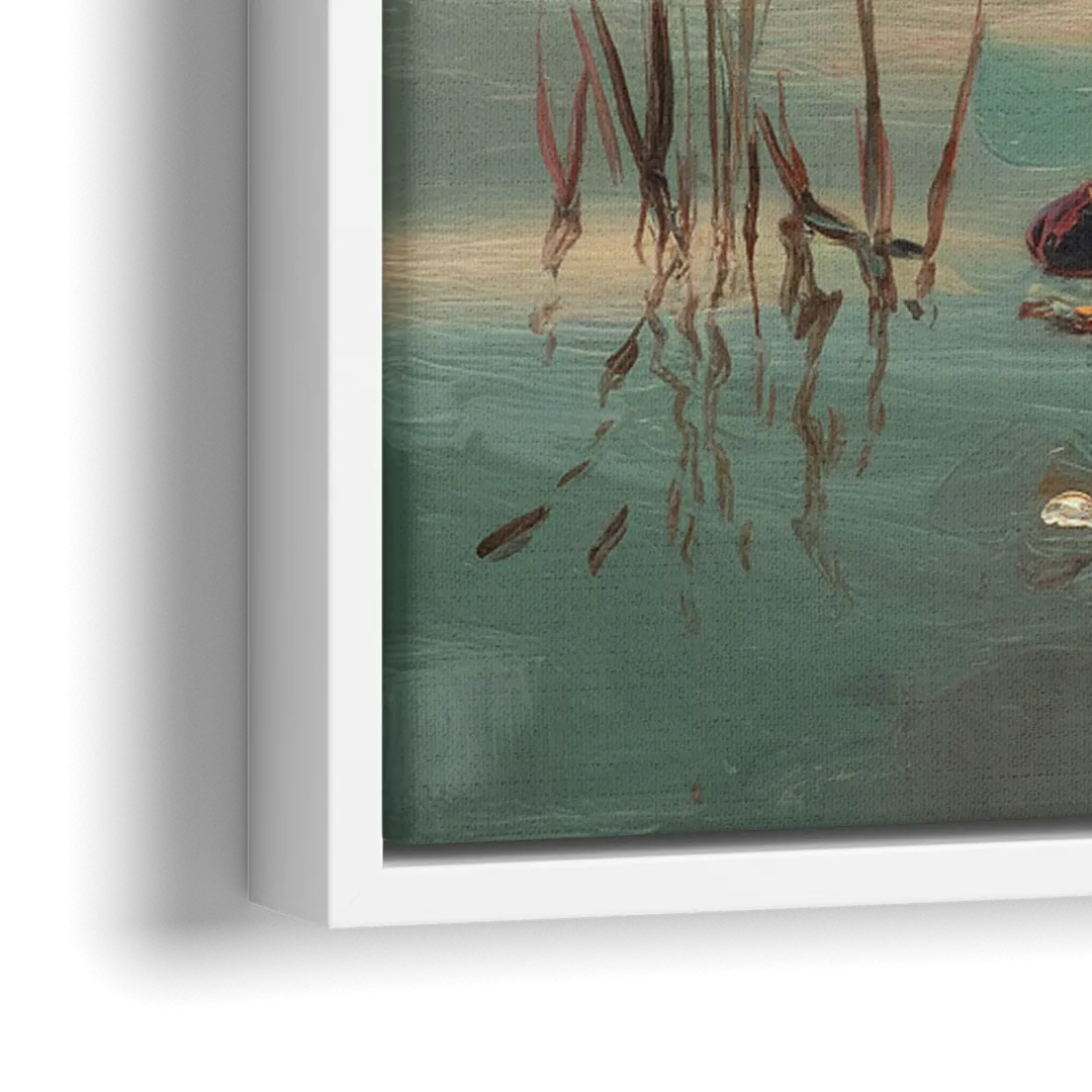 Chesapeake Bay Serenity - Close-Up White Frame Canvas