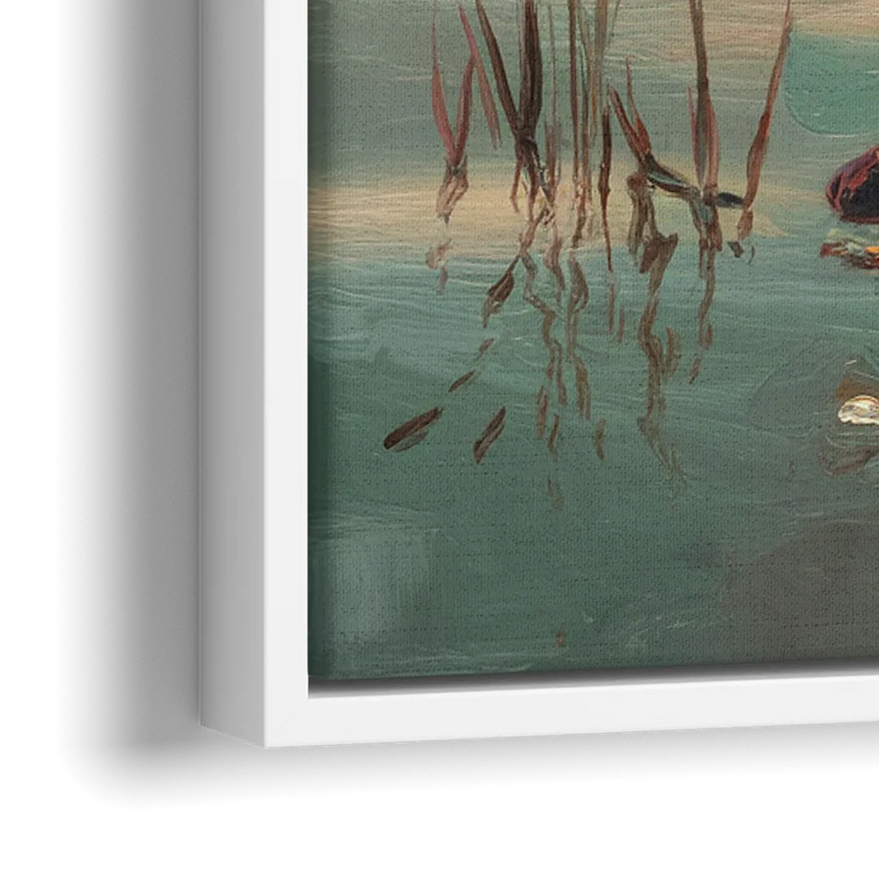 Chesapeake Bay Serenity - Close-Up White Frame Canvas