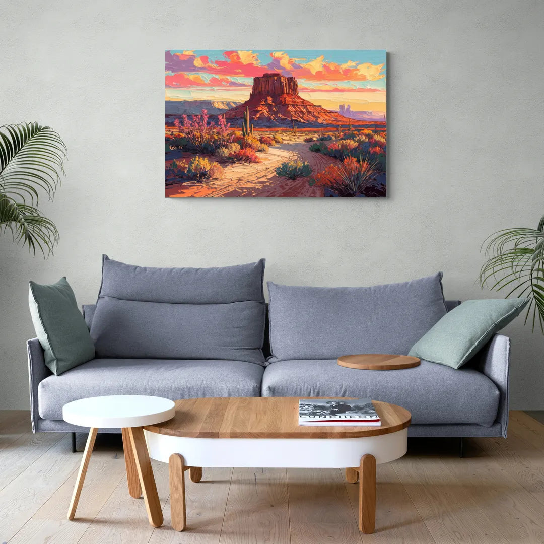 Mesa Scenic Desert - Canvas Wall Art Living Room