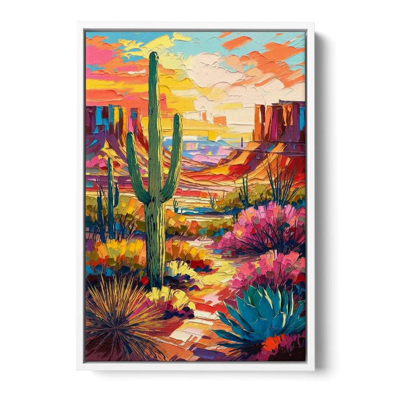 Chandler Vibrant Southwest - White Frame Canvas
