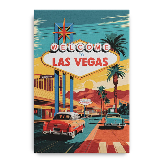 Las Vegas Vintage Vibes - Canvas Wall Art