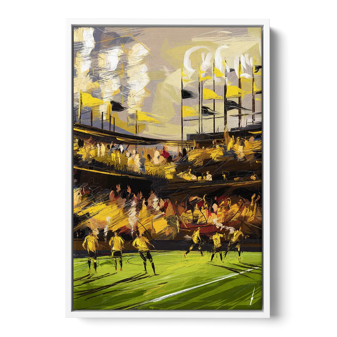 Columbus Crew Soccer Spirit - White Frame Canvas