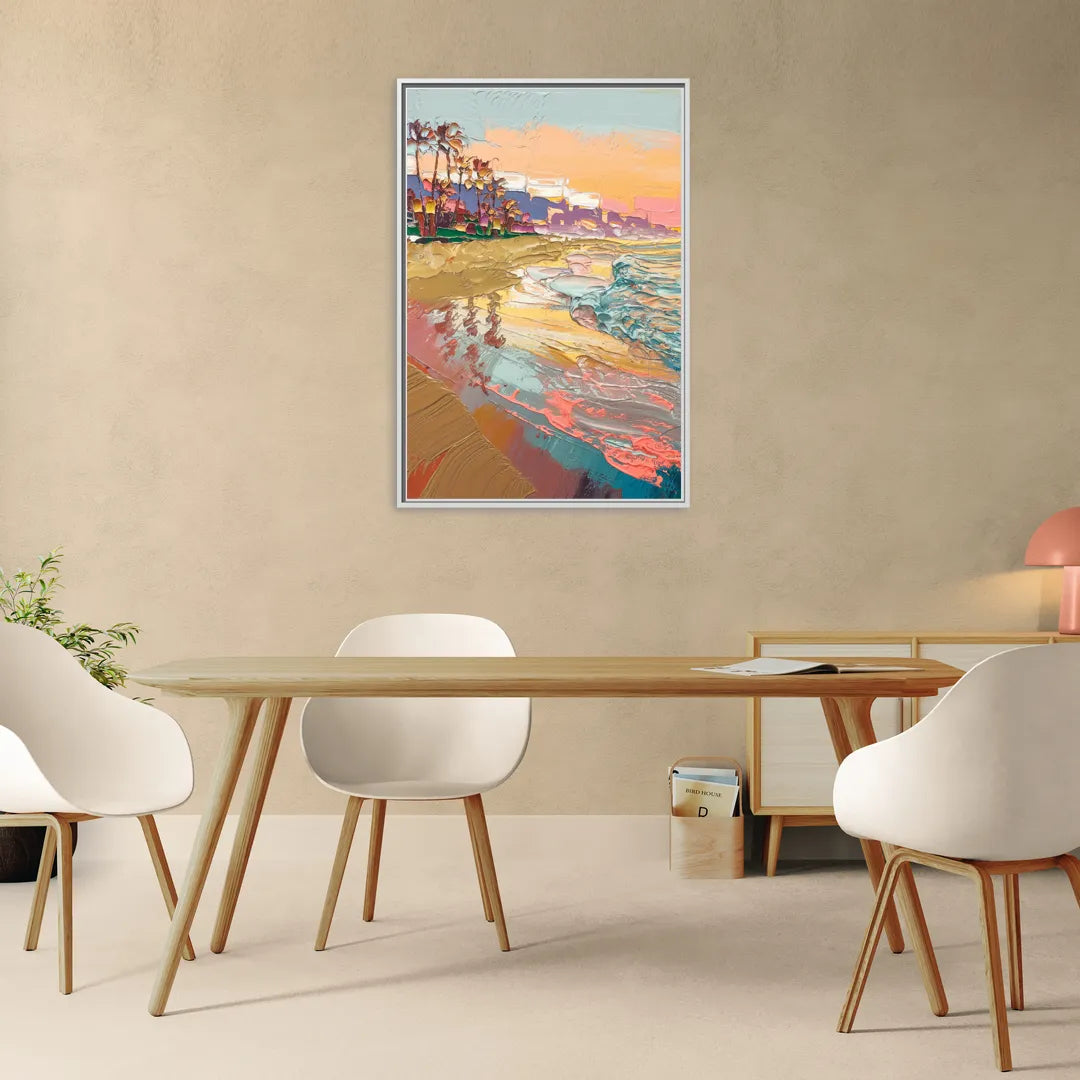 Irvine Orange County Vibes - Living Room White Frame Canvas