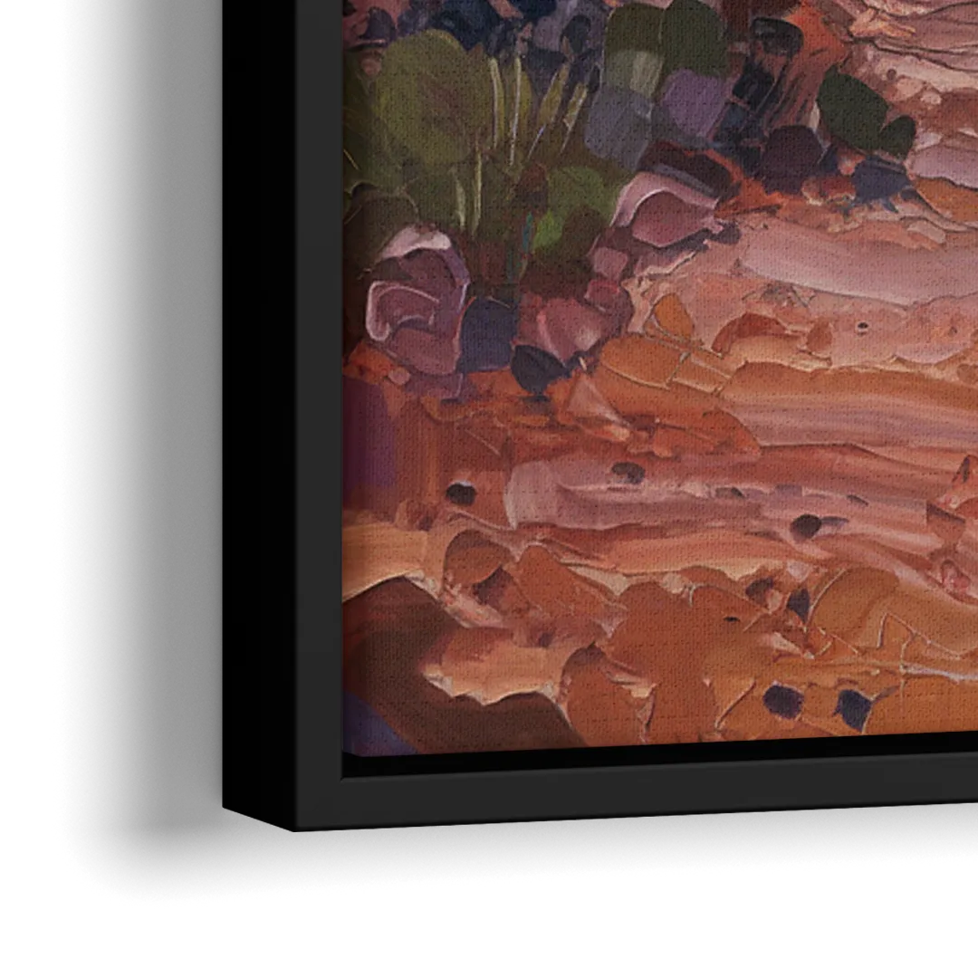 Mesa Arizona Trails - Close-Up Black Frame Canvas