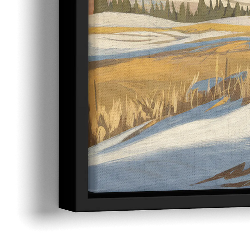 Jackson Hole Wildlife Serenade - Close-Up Black Frame Canvas