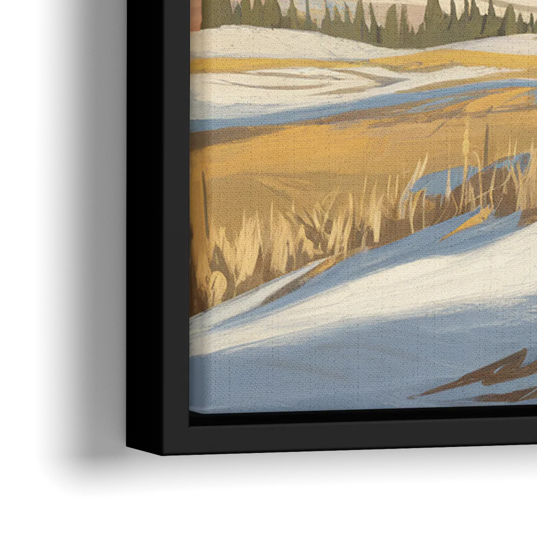 Jackson Hole Wildlife Serenade - Close-Up Black Frame Canvas