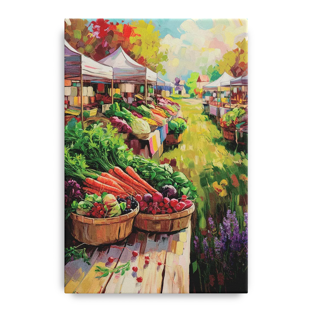 Madison Farmers Market Delight - Canvas Wall Art