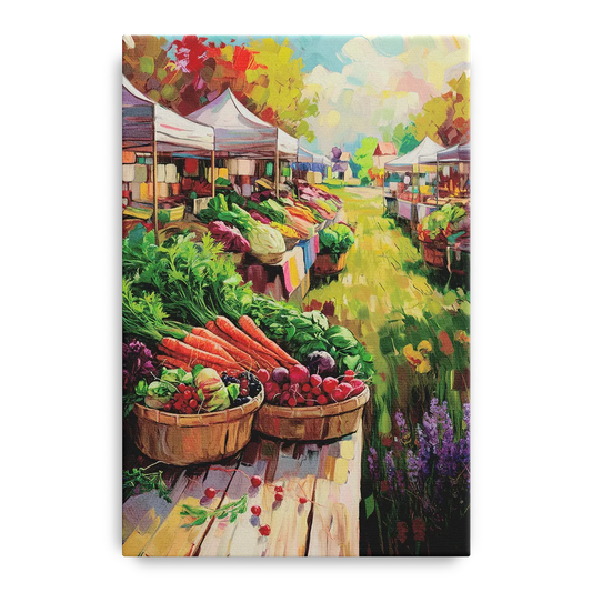 Madison Farmers Market Delight - Canvas Wall Art