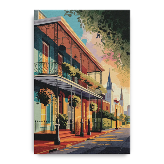 New Orleans Historic Architecture - Canvas Wall Art