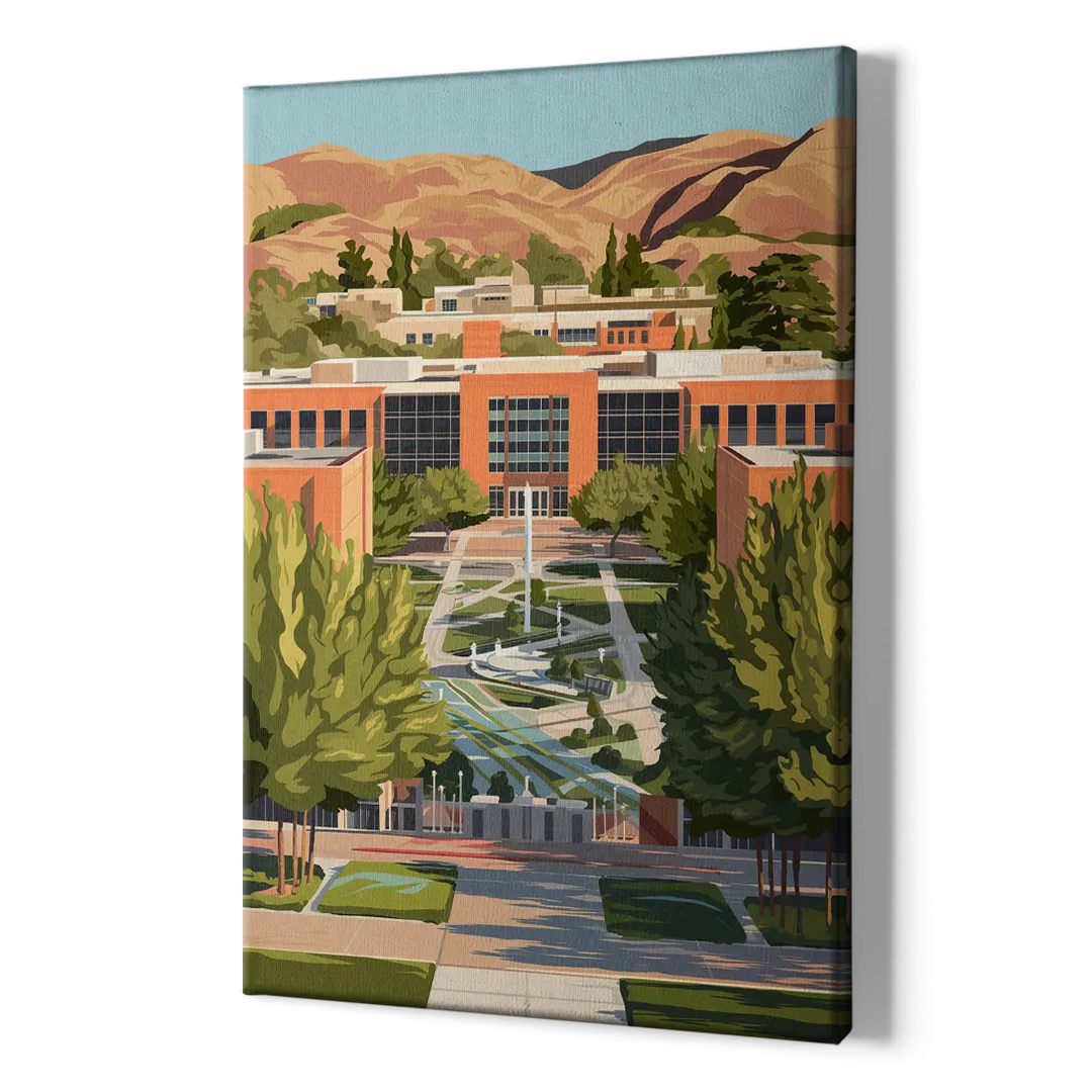 Fresno State Campus Vibes - Canvas Print Art Sides