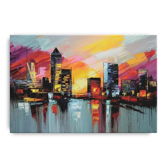 Birmingham Sunset Skyline - Canvas Wall Art