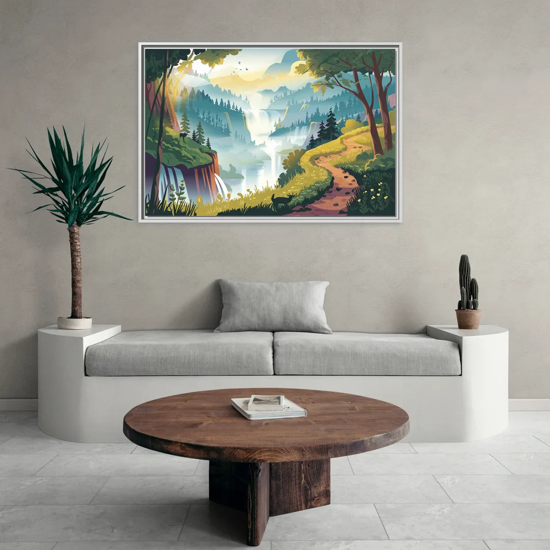 Henderson Scenic Trails - Living Room White Frame Canvas