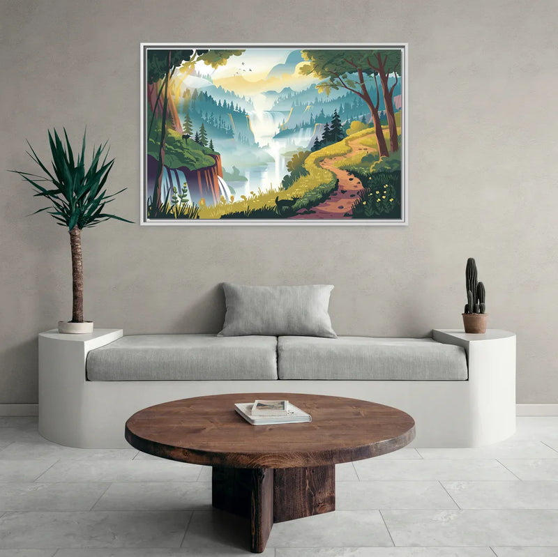 Henderson Scenic Trails - Living Room White Frame Canvas