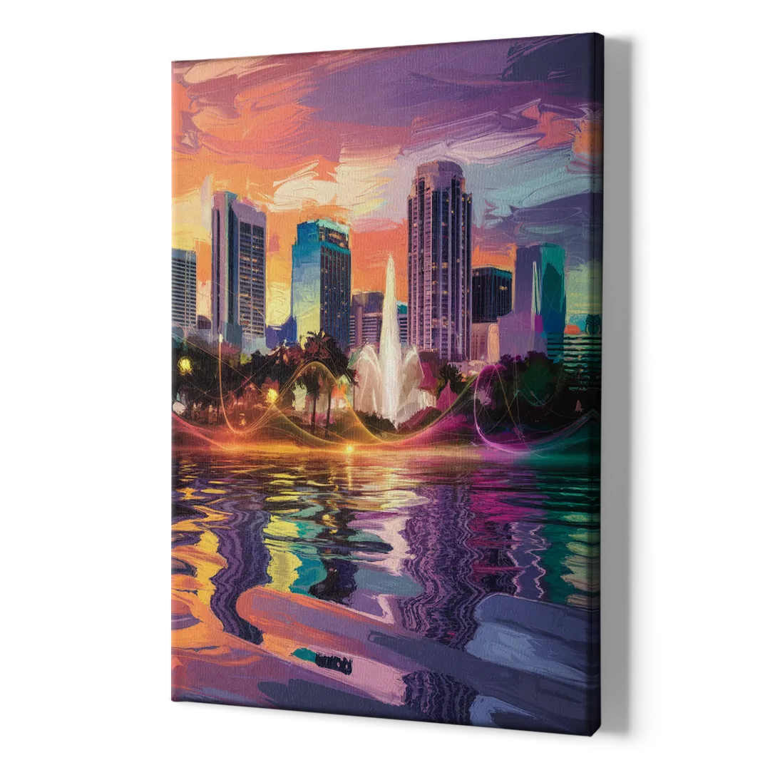 Orlando Vibrant Street Art - Canvas Print Art Sides