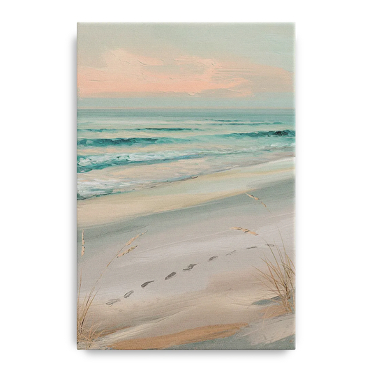 Virginia Beach Sand and Surf - Canvas Wall Art