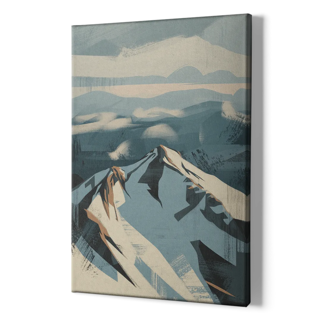 Grouse Mountain Snow View - Canvas Print Art Sides