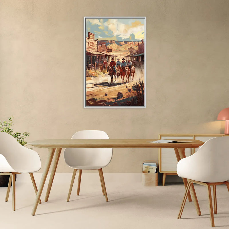 Tombstone Arizona Frontier - Living Room White Frame Canvas