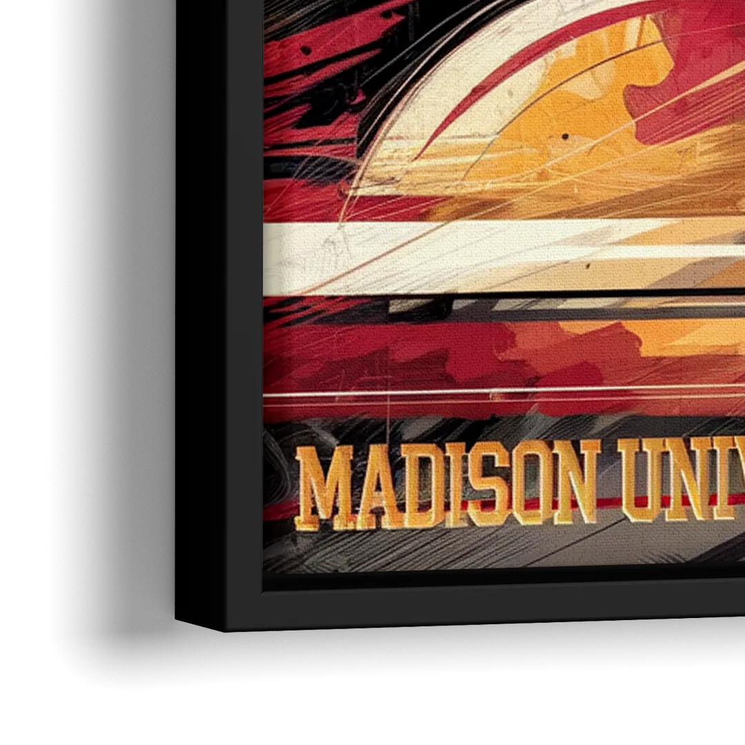 Madison University Spirit - Close-Up Black Frame Canvas