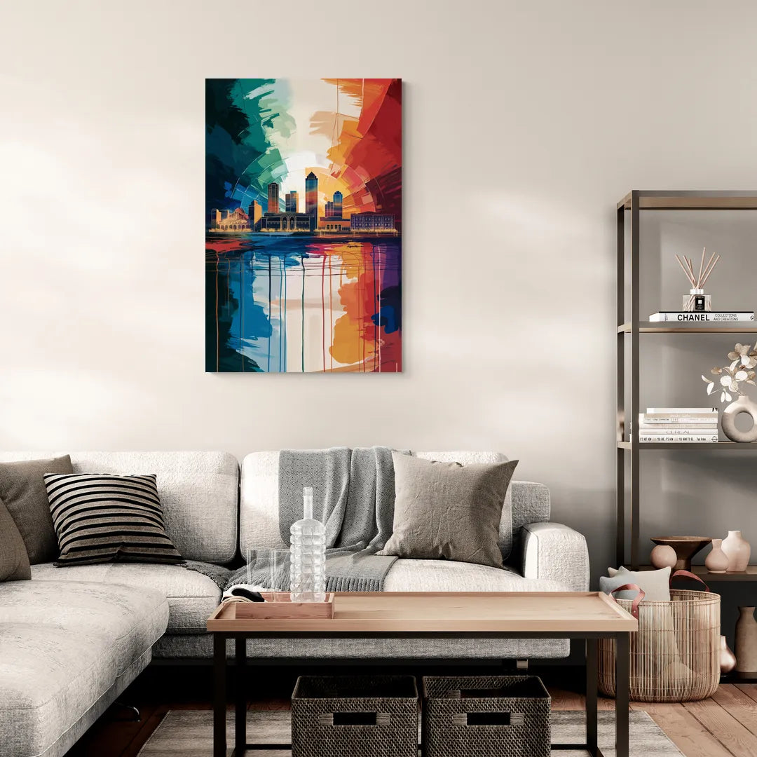 Buffalo Skyline Panorama - Canvas Wall Art Living Room
