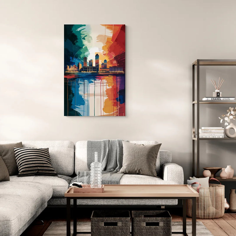 Buffalo Skyline Panorama - Canvas Wall Art Living Room