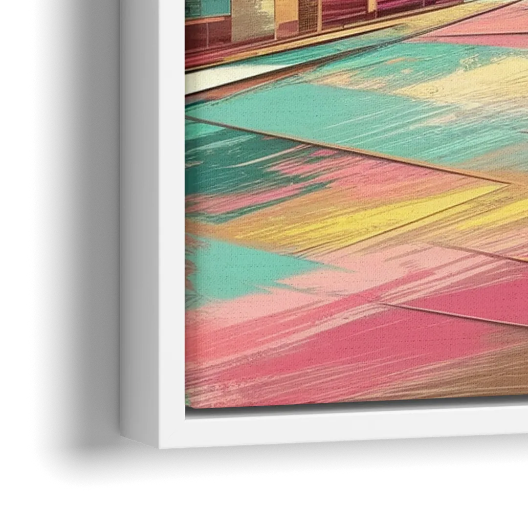 Miami Beach Vibes - Close-Up White Frame Canvas