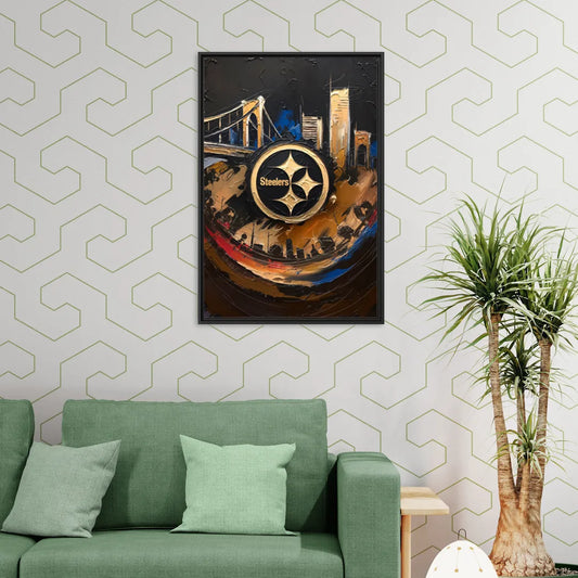 Pittsburgh Steelers Fan Pride - Living Room Black Frame Canvas