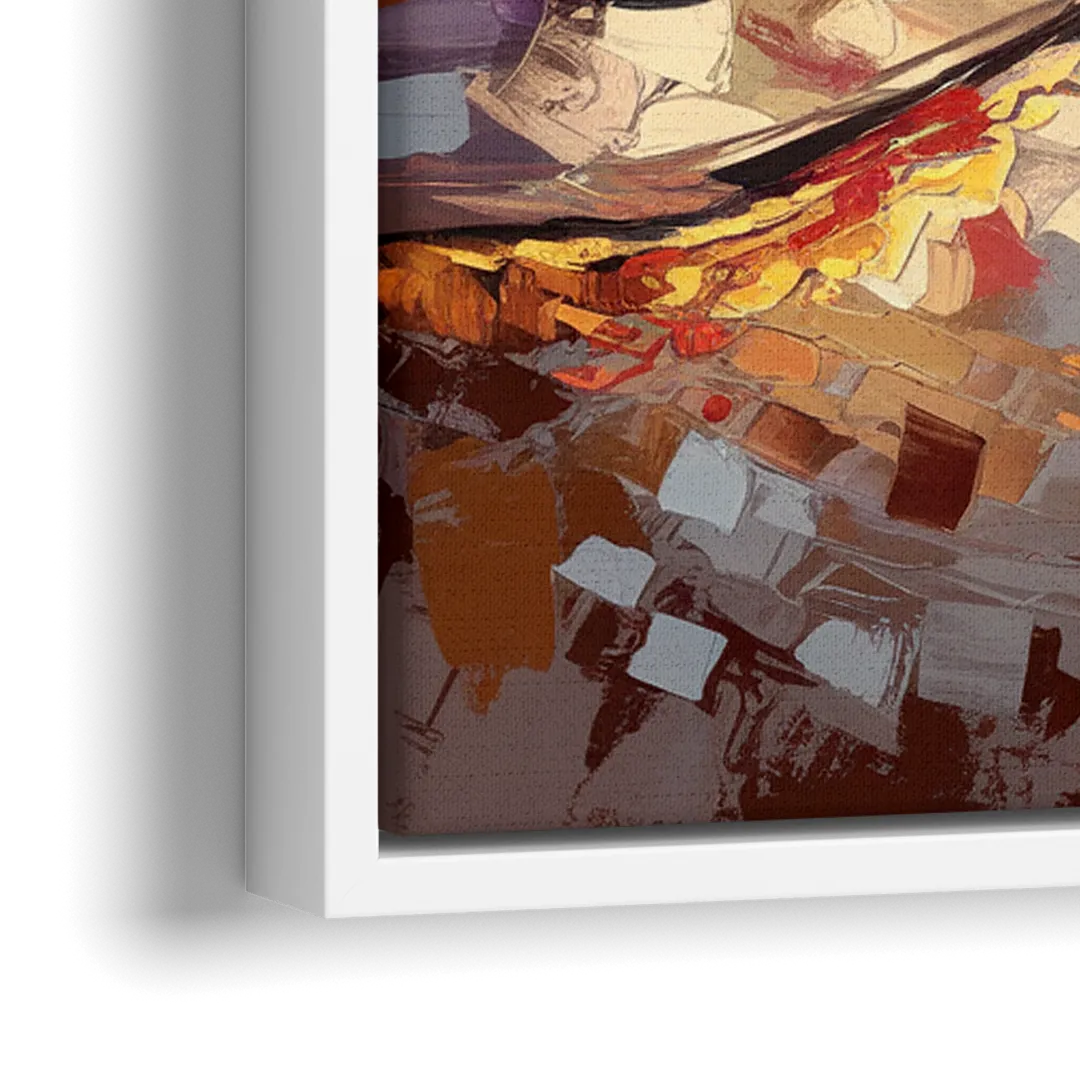 Salem New England Streets - Close-Up White Frame Canvas